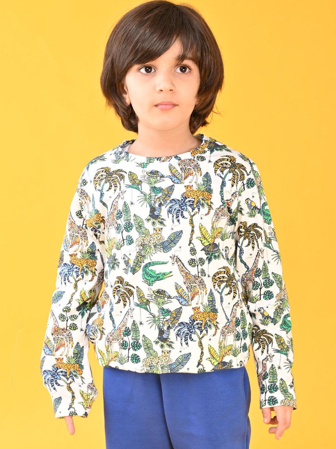 anthrilo boys printed top with trousers