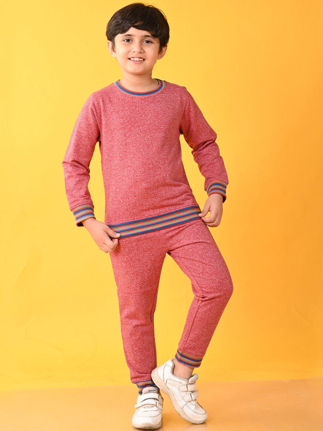 anthrilo boys round neck sweatshirt with joggers