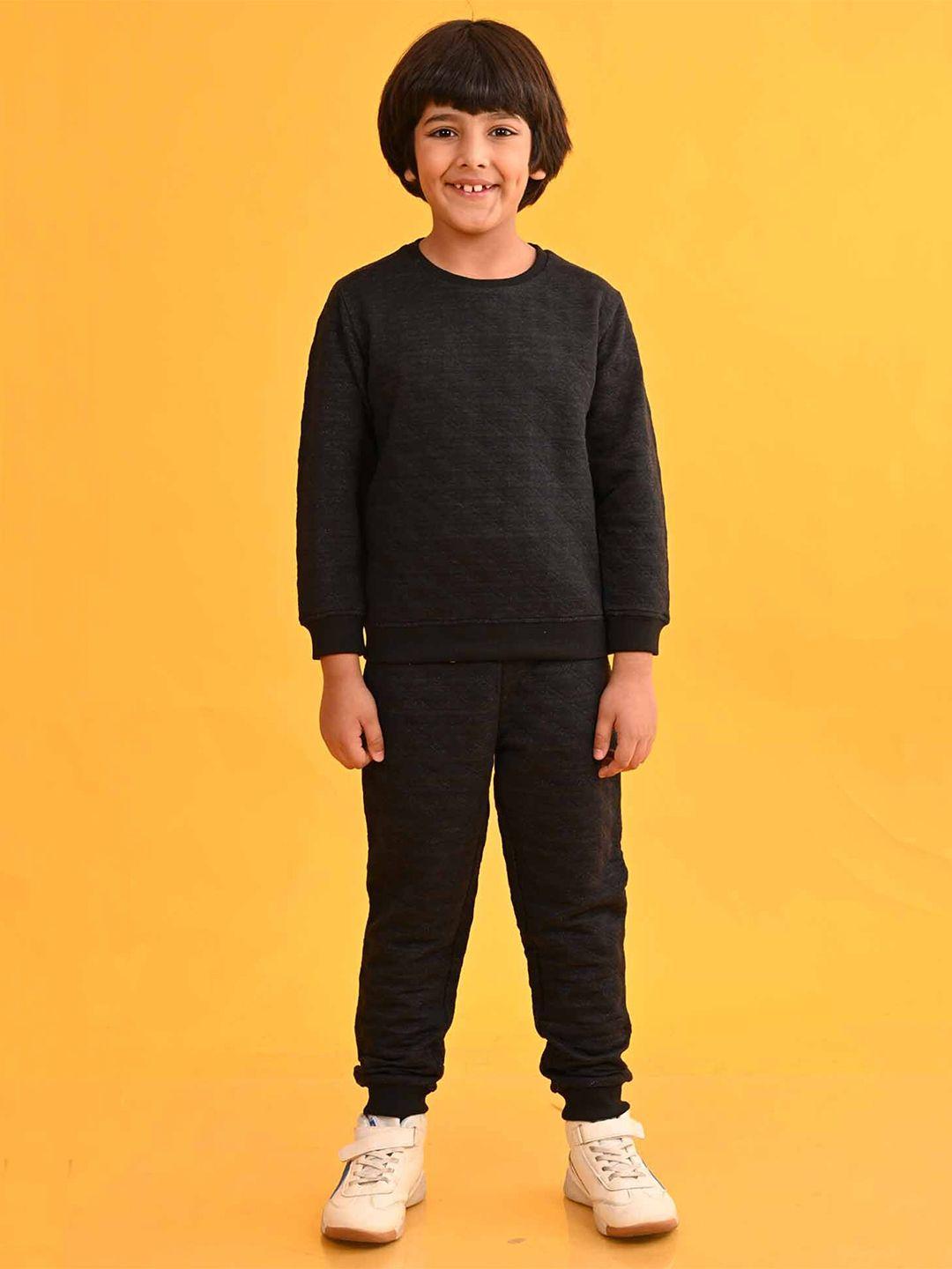 anthrilo boys round neck sweatshirt with joggers