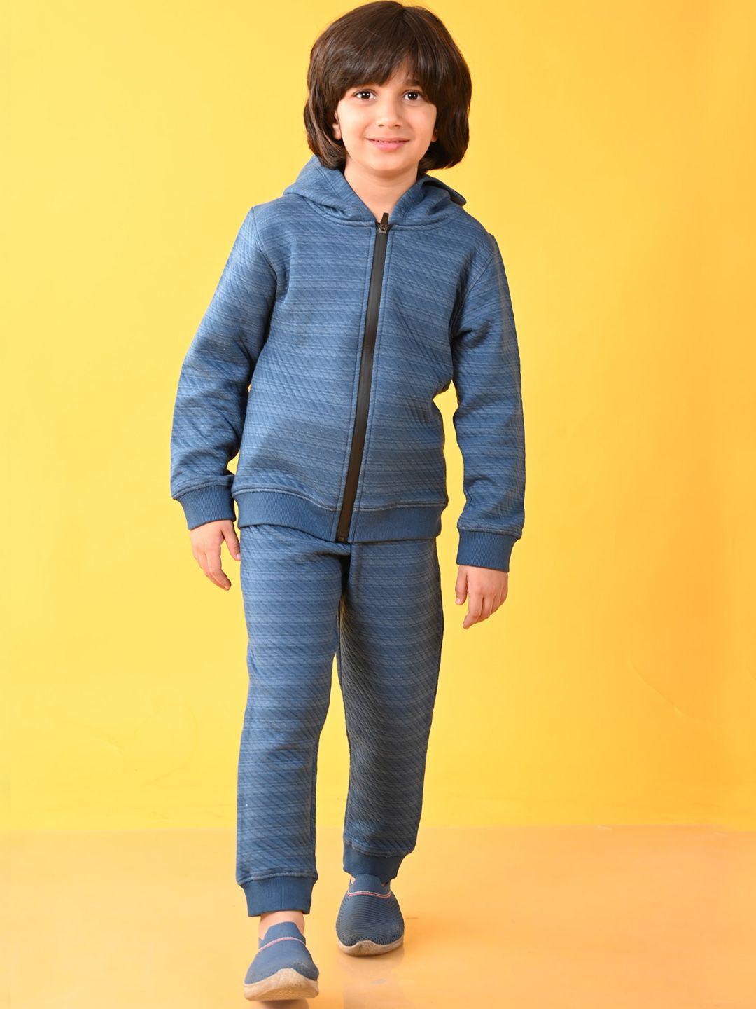 anthrilo boys striped fleece sweatshirt with jogger