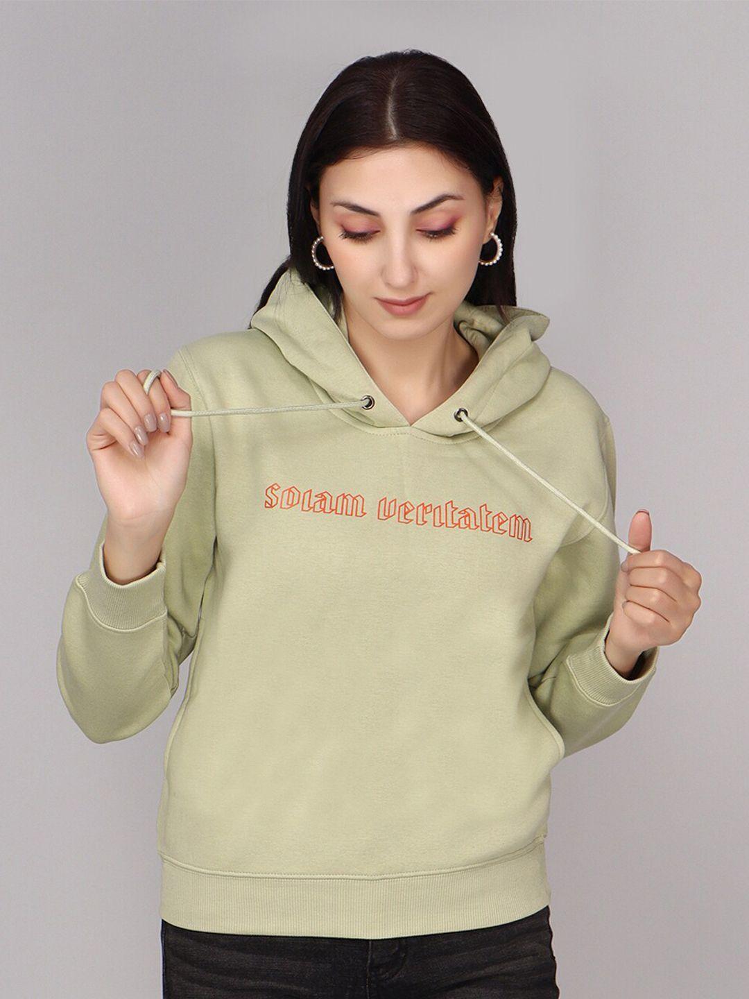 anti culture typography printed hooded sweatshirt