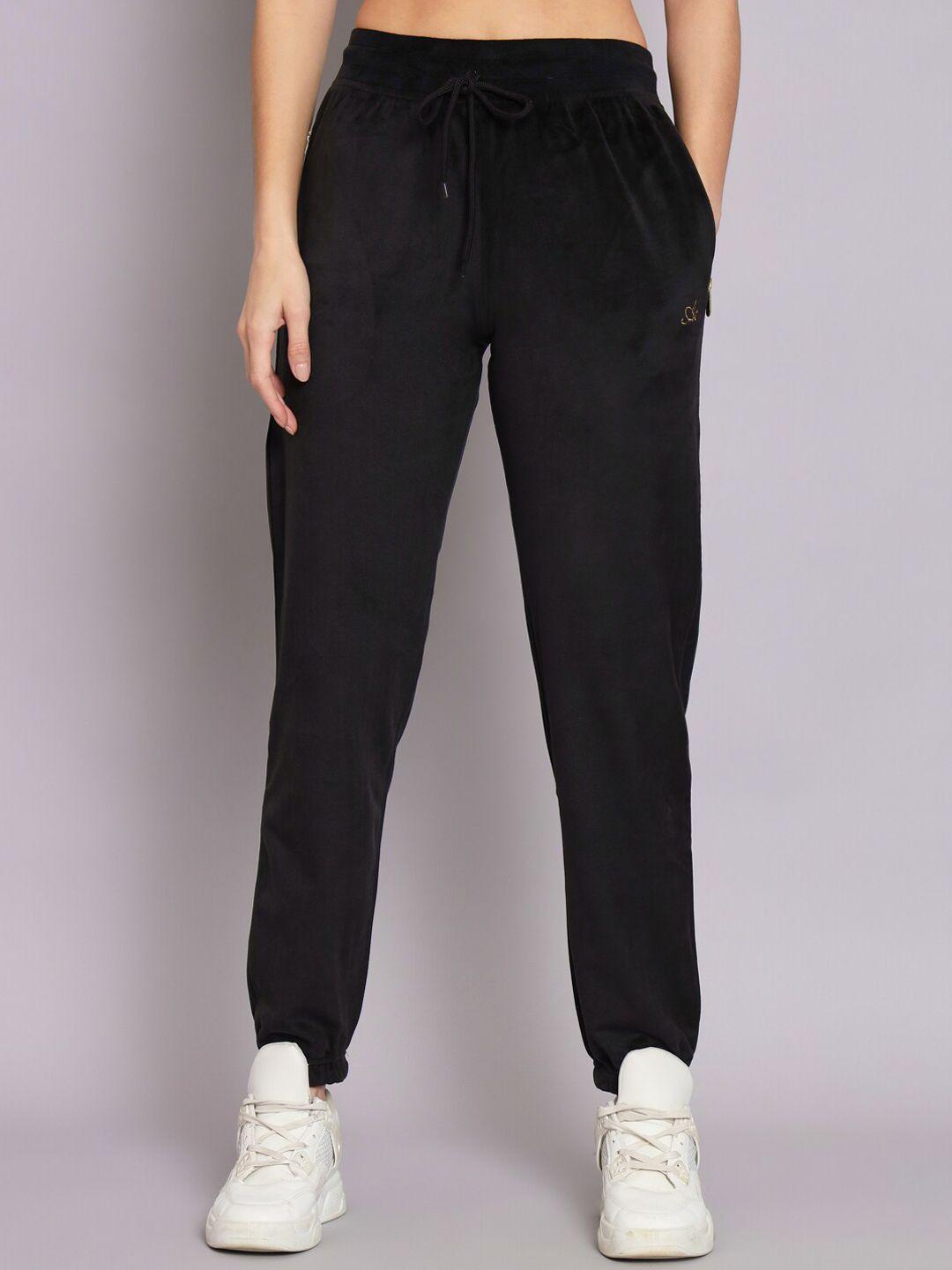 anti culture women mid rise velvet joggers