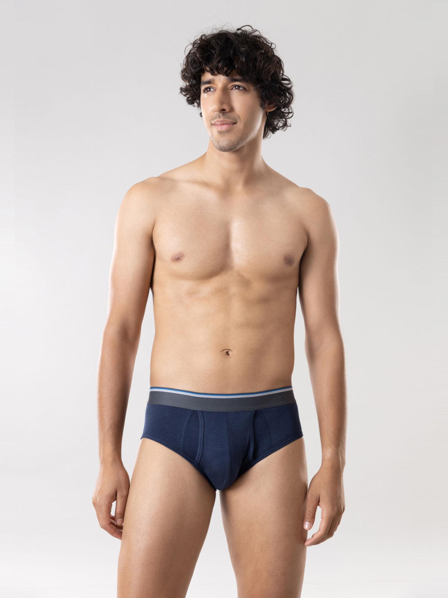 anti odor cotton tencel cooling brief-gli004-dress blues