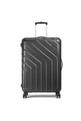 anti-theft zipper polycarbonate unisex trolley - grey