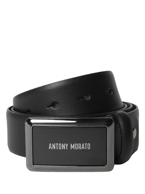antony morato black logo casual belt