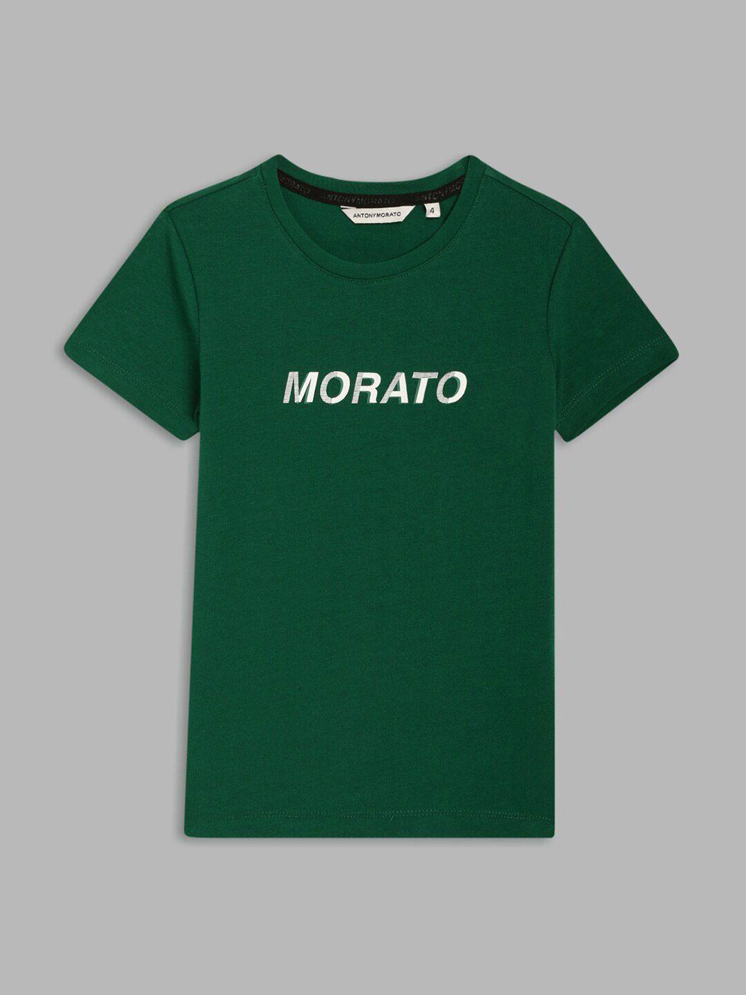 antony-morato-boys-green-&-white-typography-cotton-printed-t-shirt