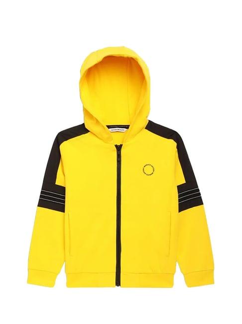 antony morato kids yellow solid  hoodie