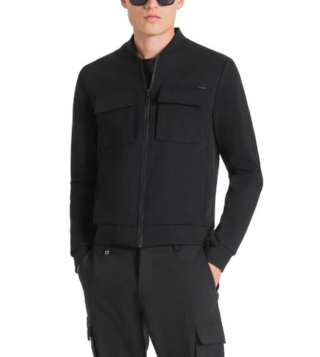 antony morato black fashion slim fit utility jacket