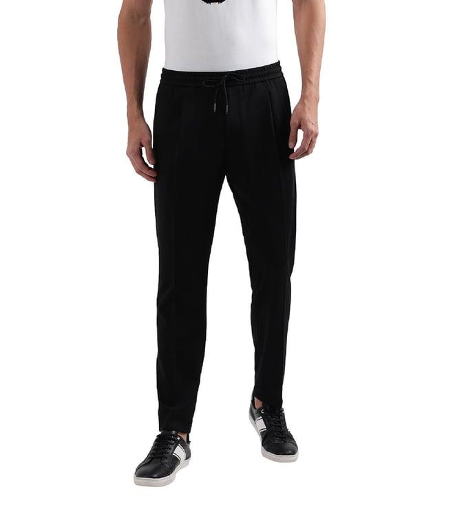 antony morato black regular fit trackpants