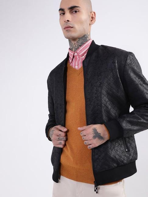 antony morato black slim fit bomber jacket