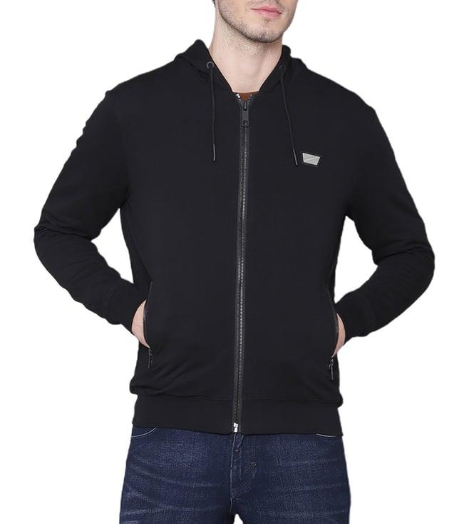 antony morato black slim fit hoodie