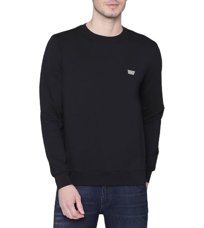 antony morato black slim fit sweatshirt