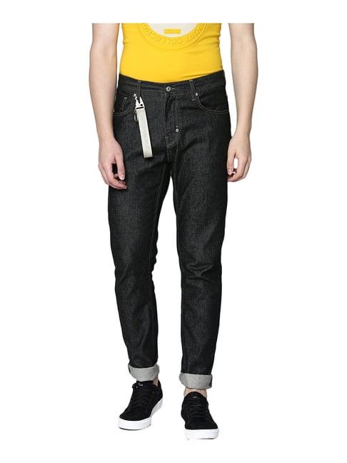 antony morato black tailored fit lightly washed jeans