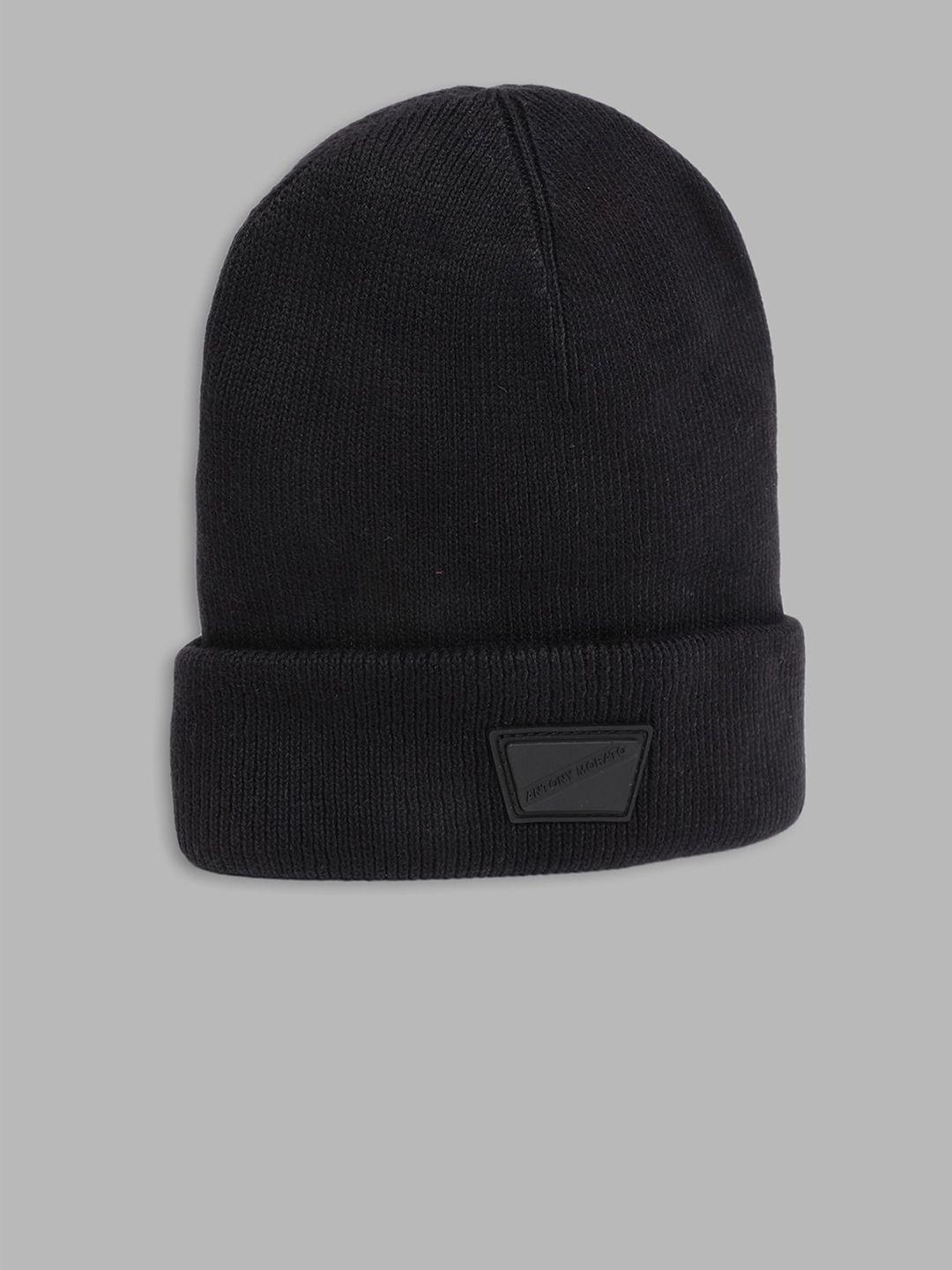 antony morato boys black solid beanie