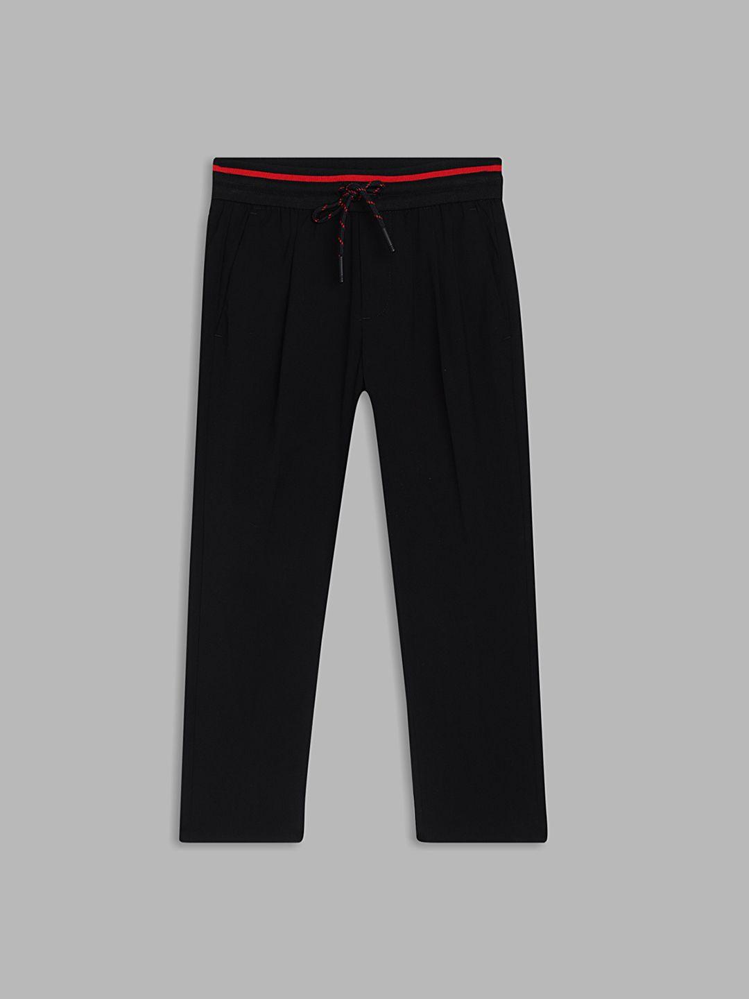 antony morato boys pleated mid-rise trousers