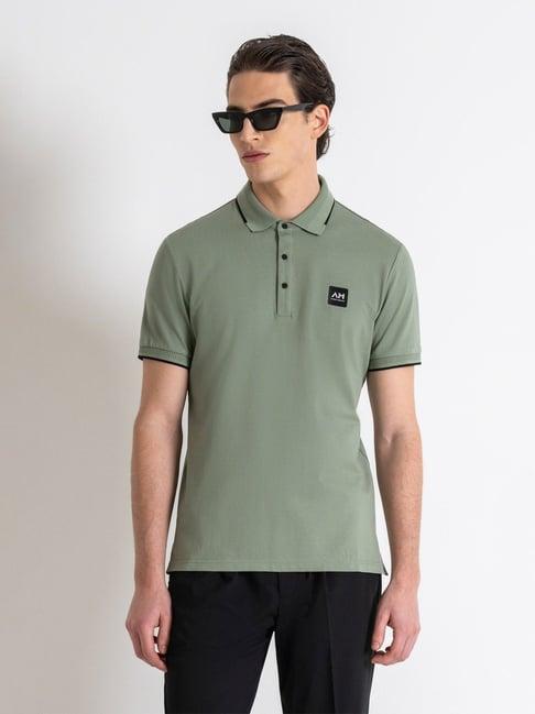 antony morato green regular fit polo t-shirt