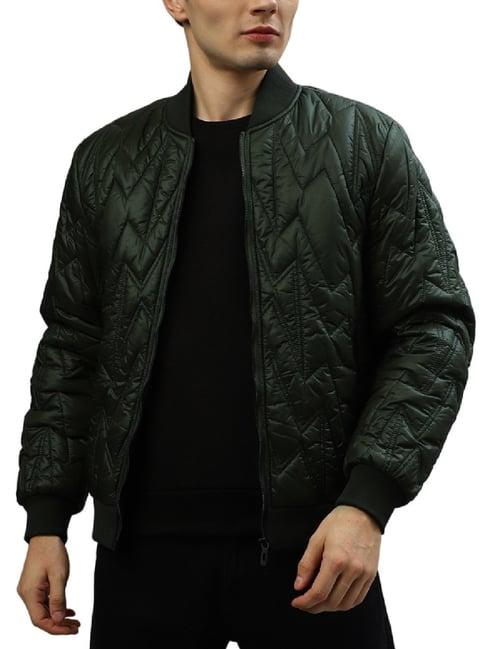 antony morato green regular fit quilted quilted jacket