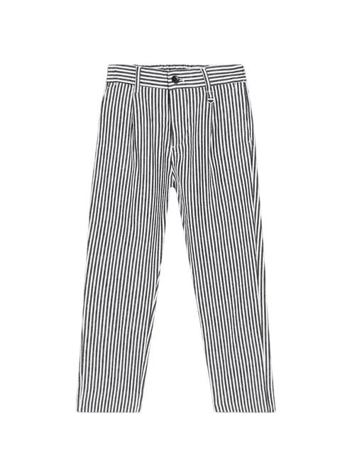 antony morato kids black striped  trousers