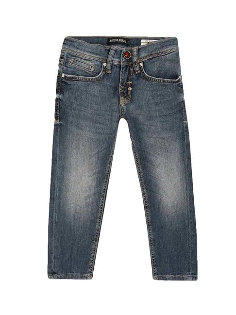 antony morato kids blue solid  jeans