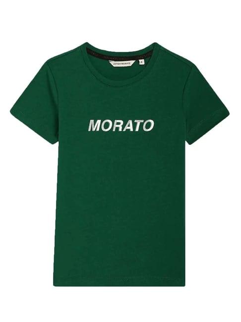antony morato kids green printed  t-shirt