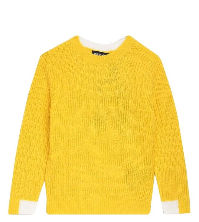 antony morato kids lemon english rib pattern slim fit sweater