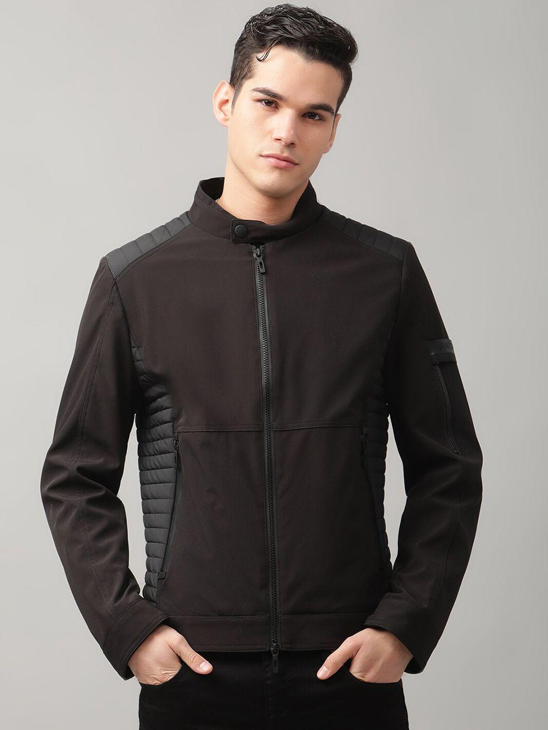 antony morato men black biker jacket