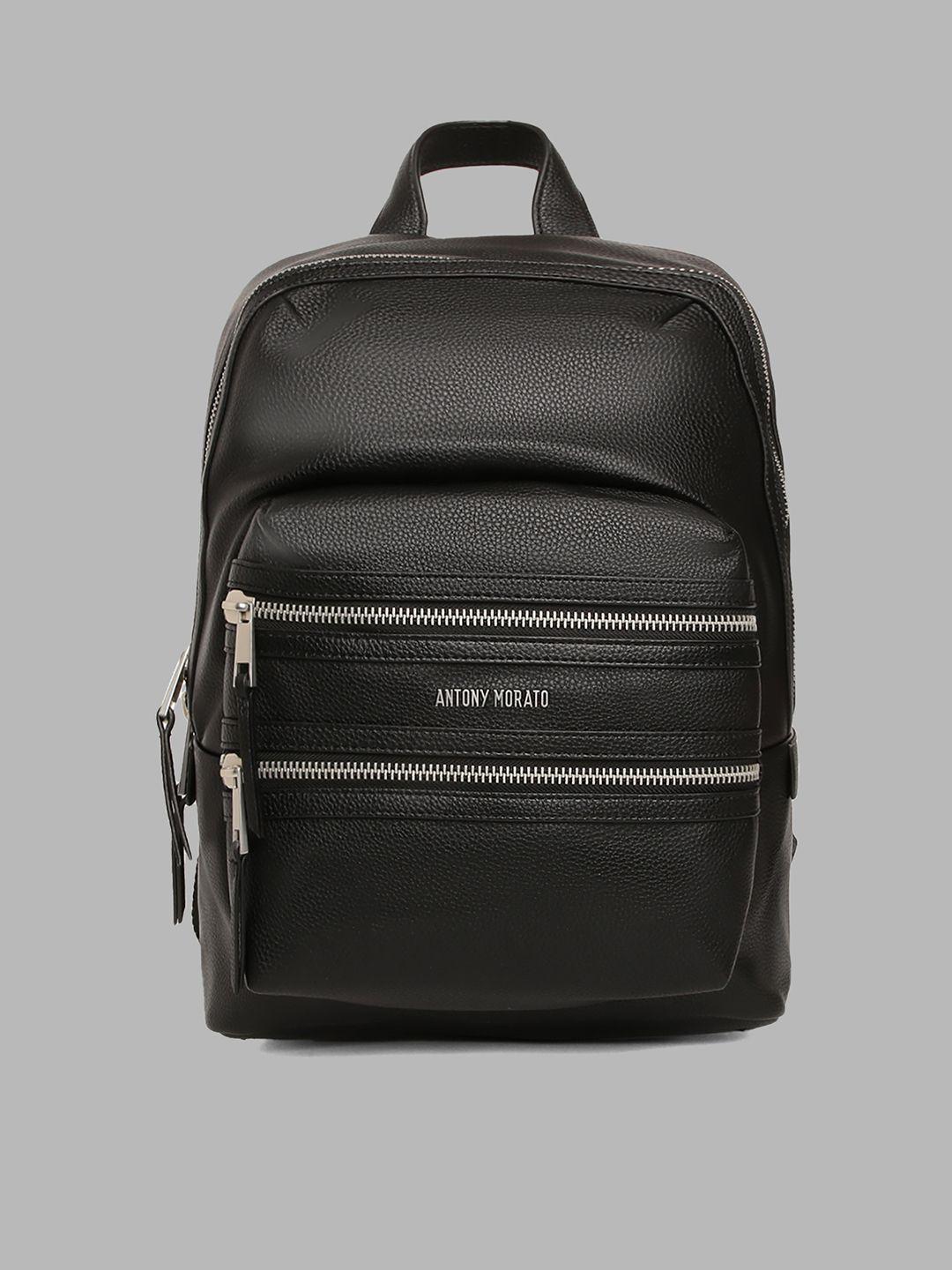 antony morato men black laptop backpack