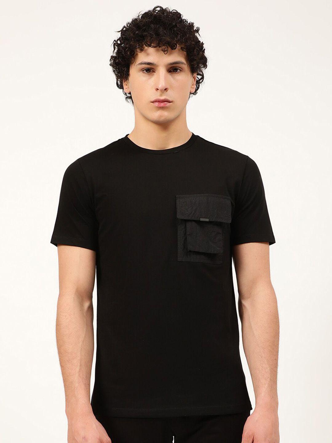 antony morato men black slim fit pure cotton t-shirt