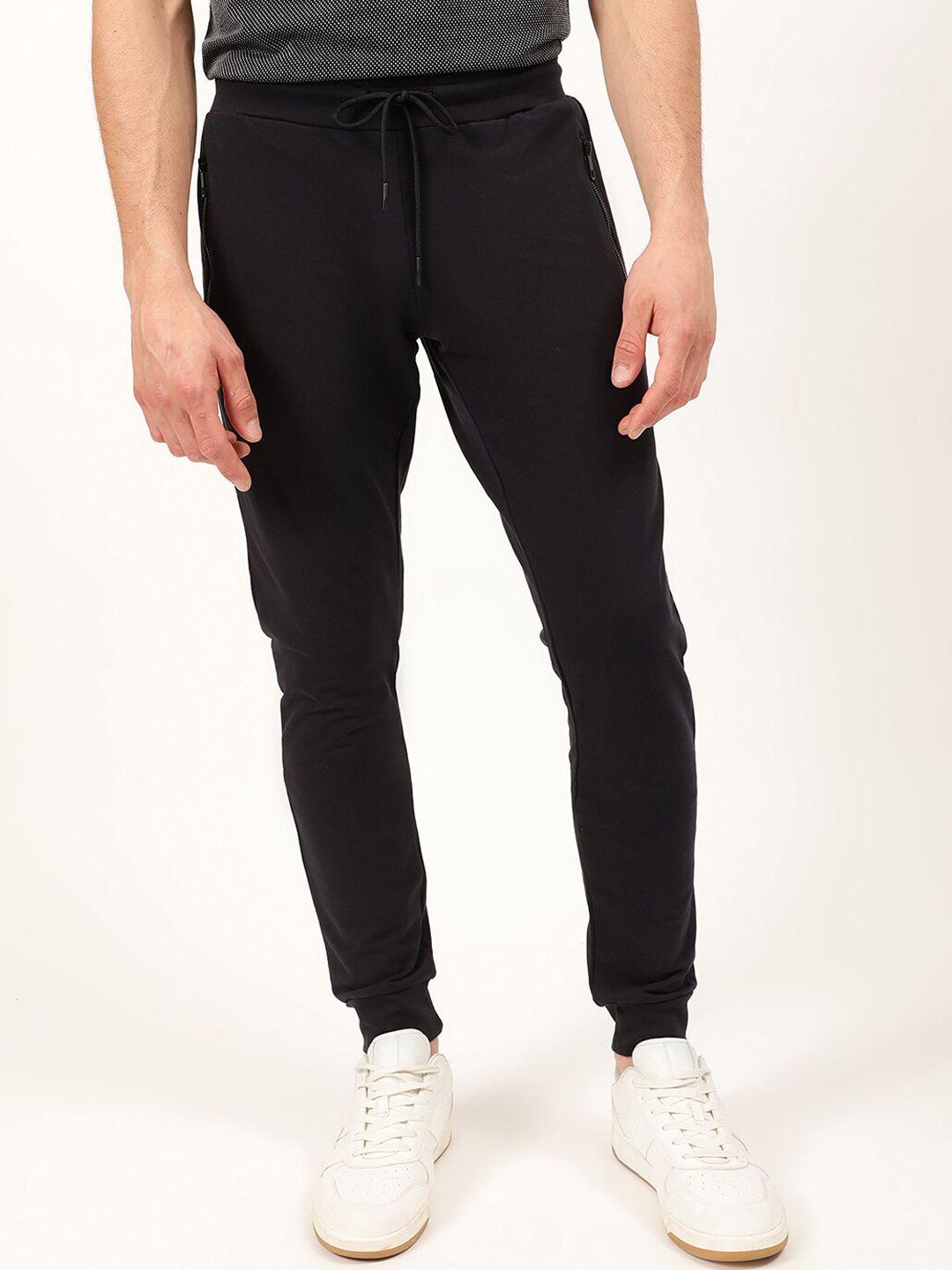 antony morato men blue solid slim-fit joggers