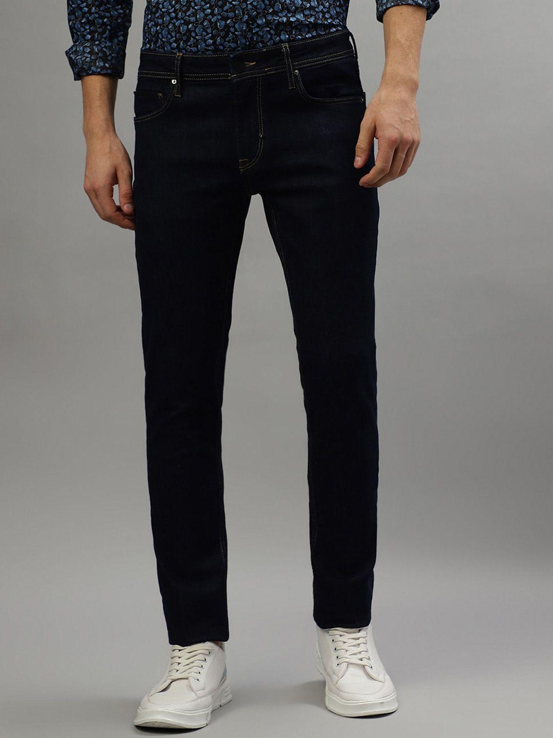 antony morato men clean look mid-rise tapered fit stretchable jeans