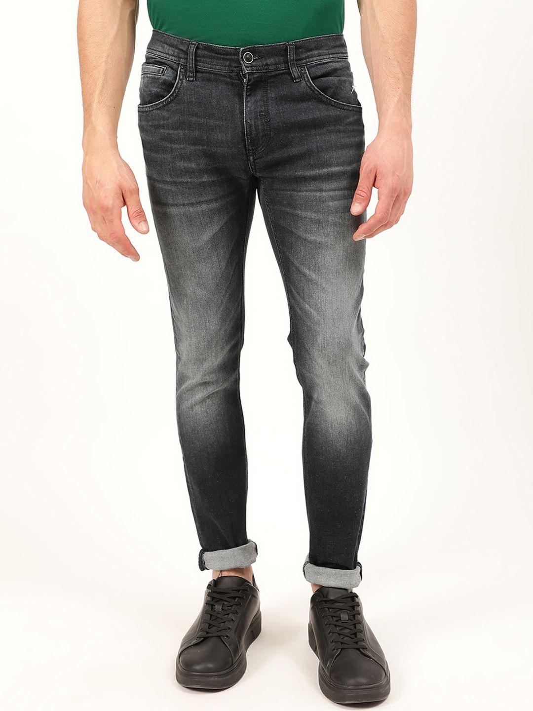 antony morato men grey super skinny fit heavy fade jeans