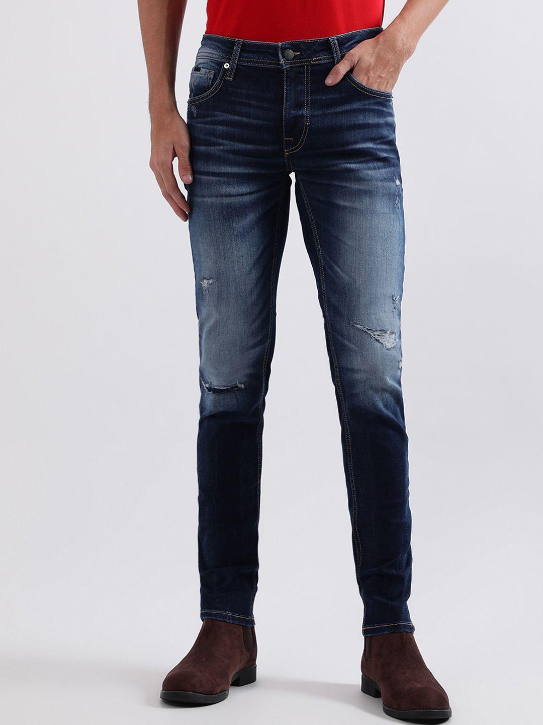 antony morato men skinny fit mildly distressed heavy fade stretchable jeans