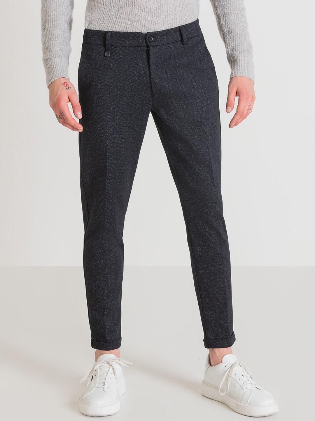 antony morato men super skinny fit mid-rise trousers