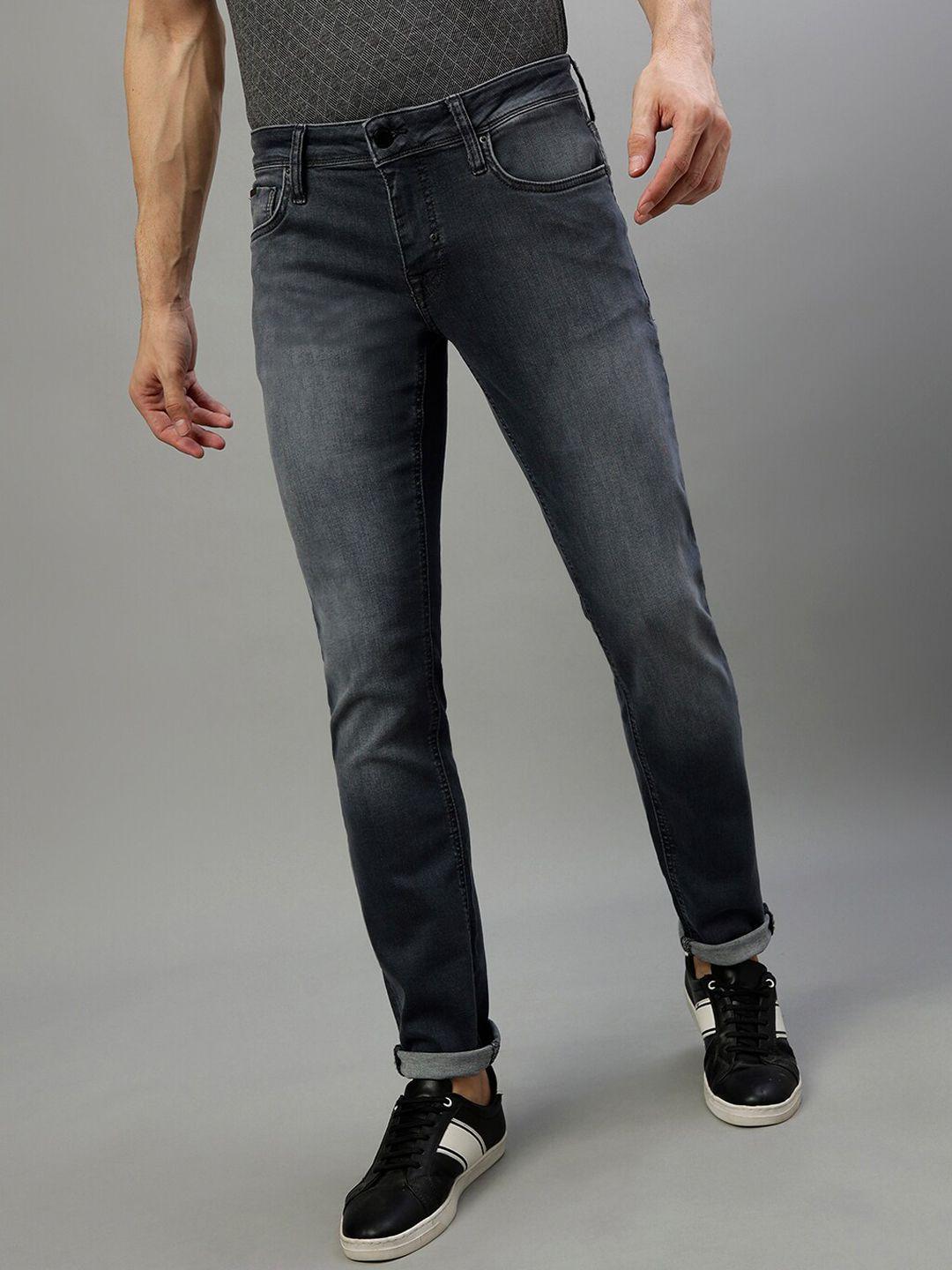 antony morato men tapered fit clean look light fade stretchable jeans