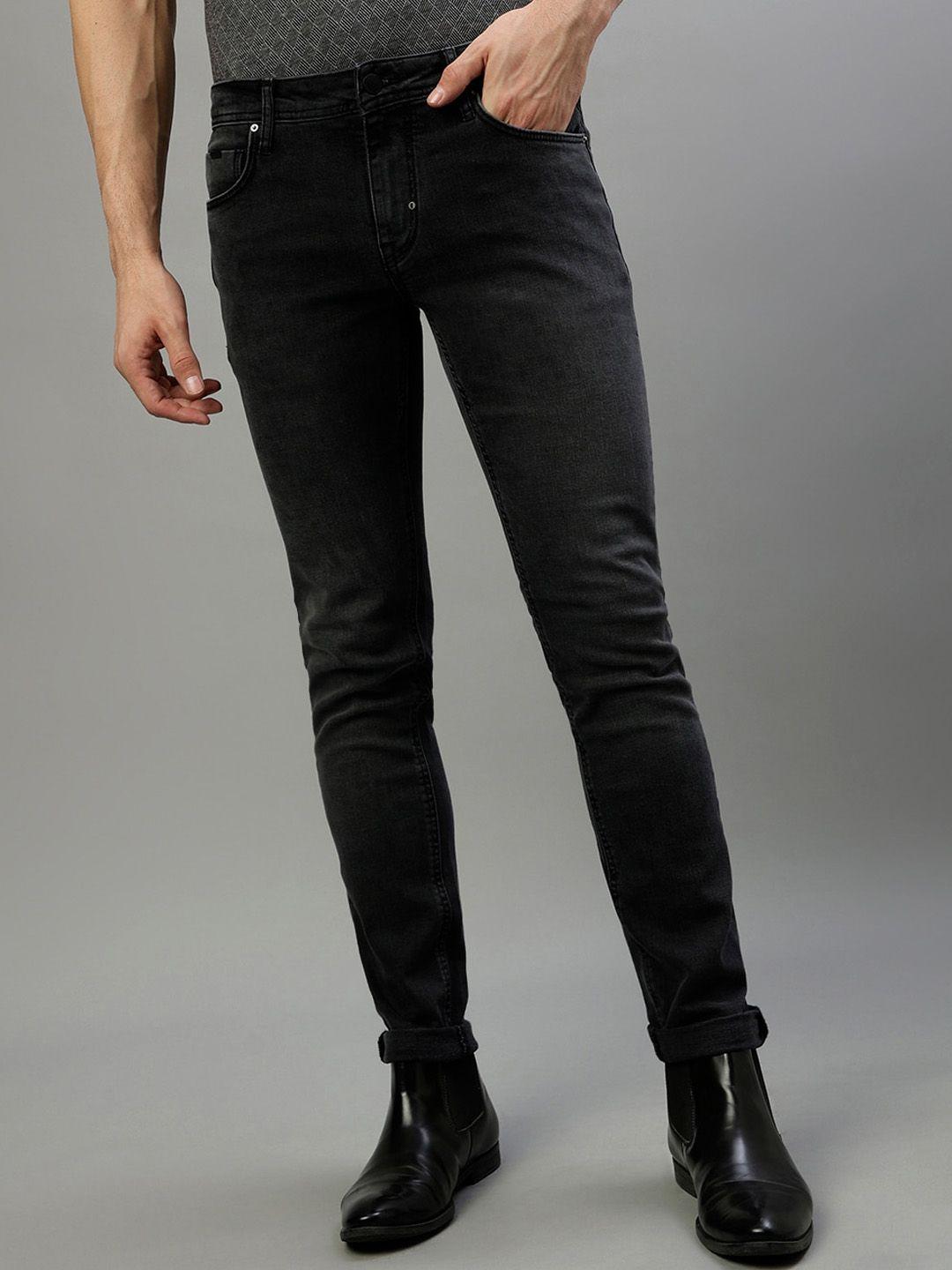 antony morato men tapered fit clean look light fade stretchable jeans