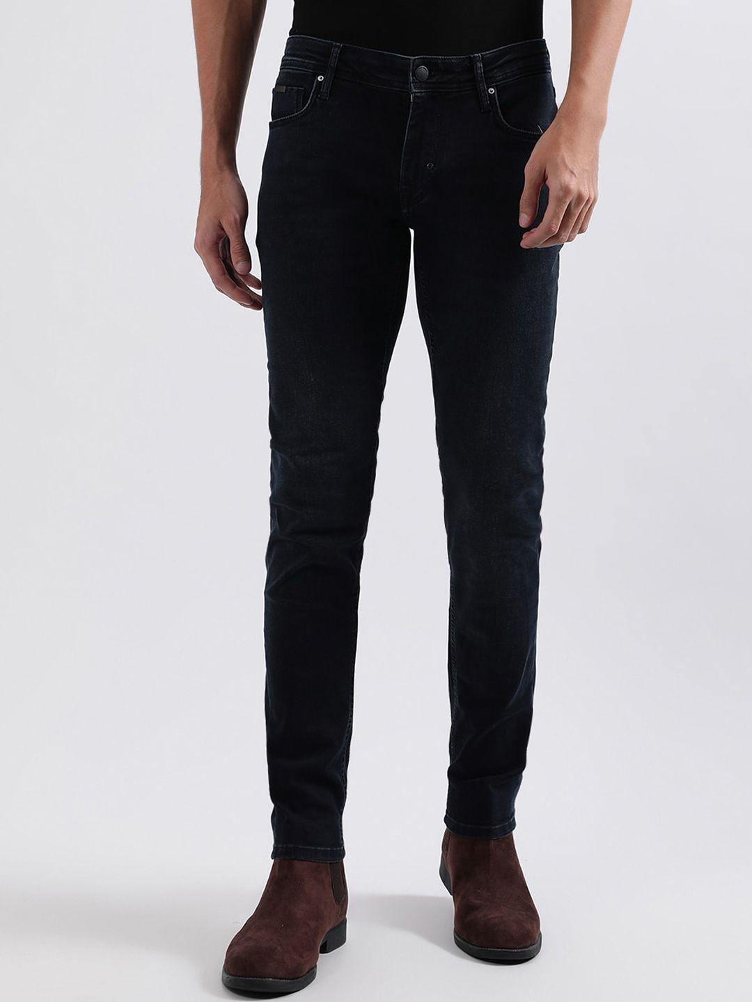 antony morato men tapered fit mid-rise clean look stretchable jeans