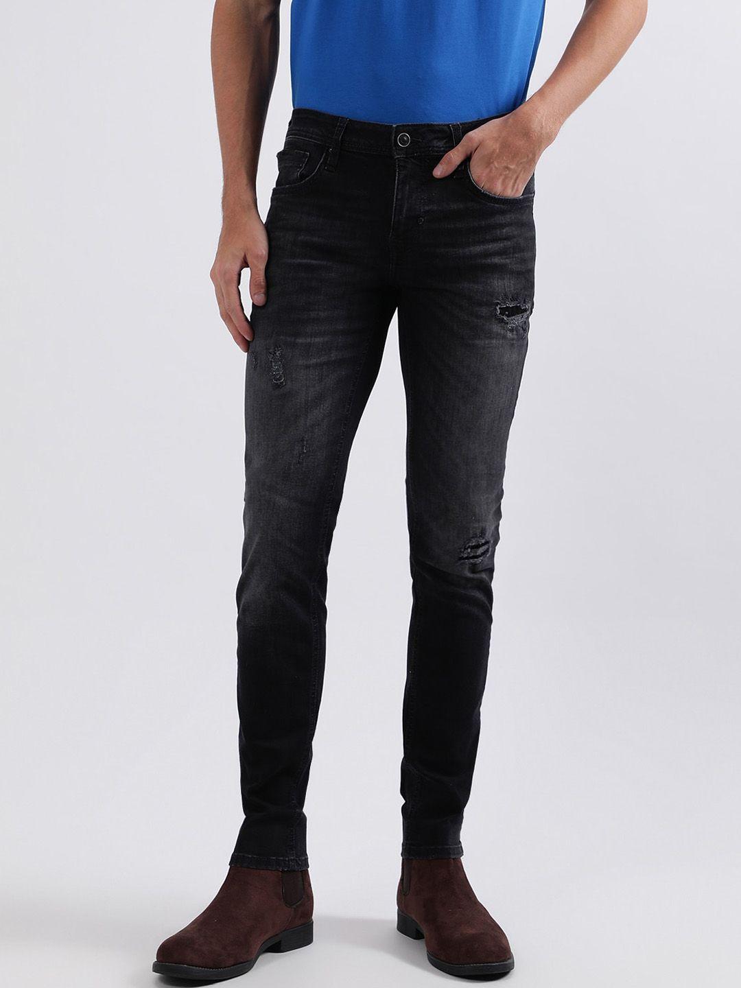 antony morato men tapered fit mildly distressed heavy fade stretchable jeans