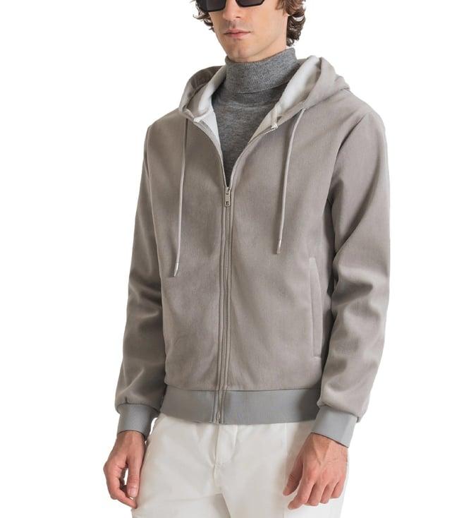 antony morato moon grey loose fit hoodie