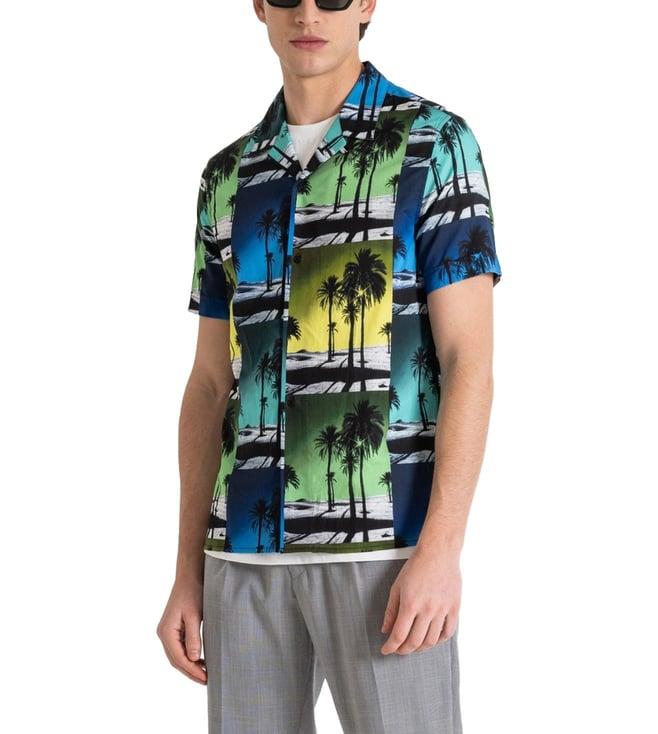 antony morato multi printed straight fit shirt