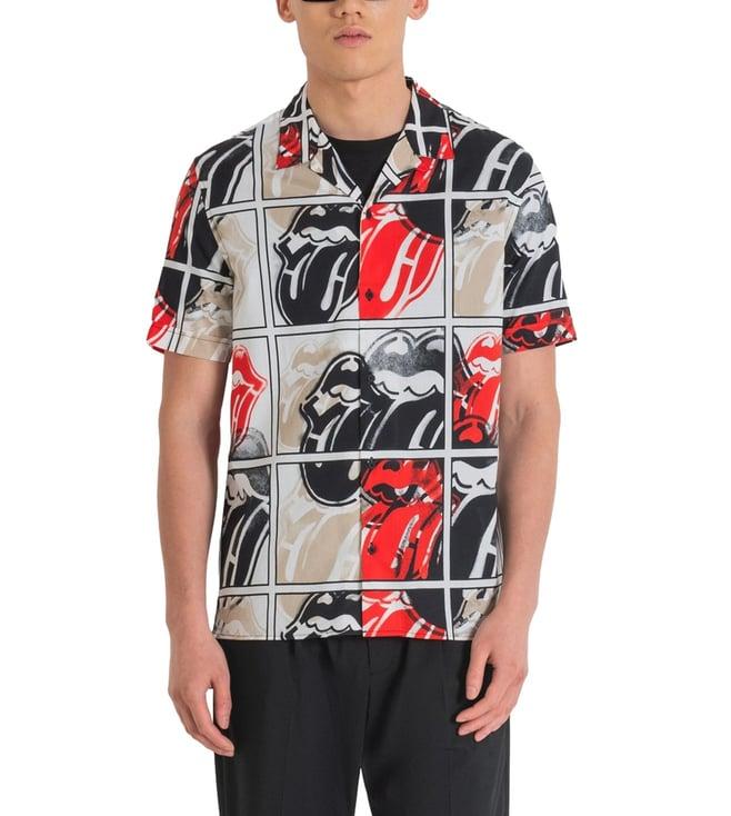 antony morato multi printed straight fit shirt