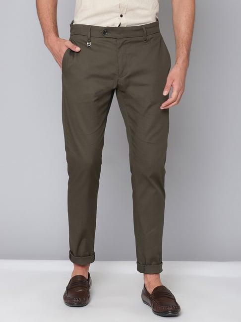 antony morato olive cotton skinny fit trousers