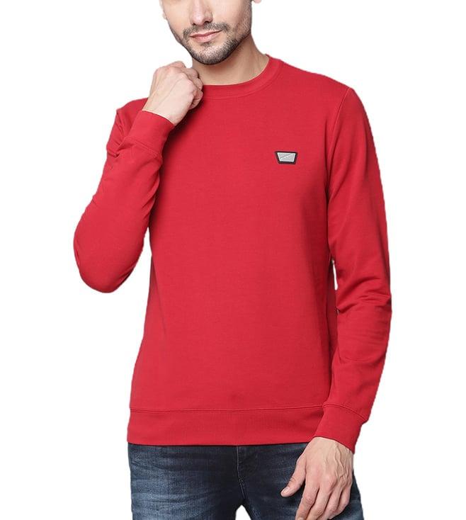 antony morato red regular fit sweatshirt