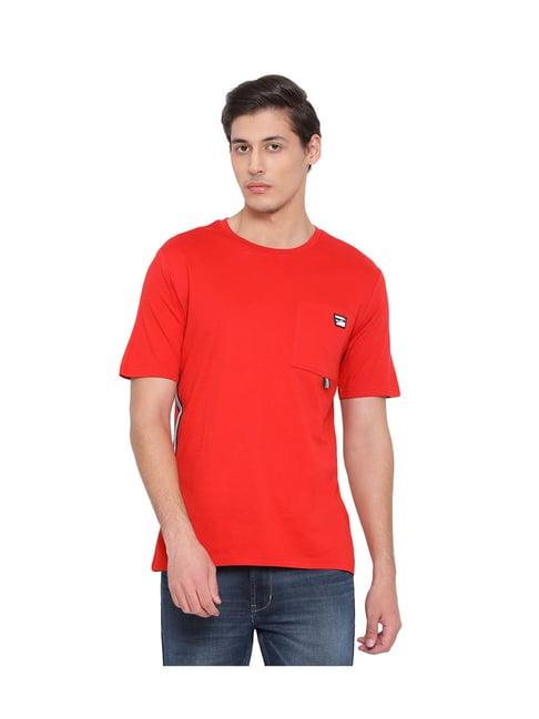 antony morato red slim fit cotton t-shirt