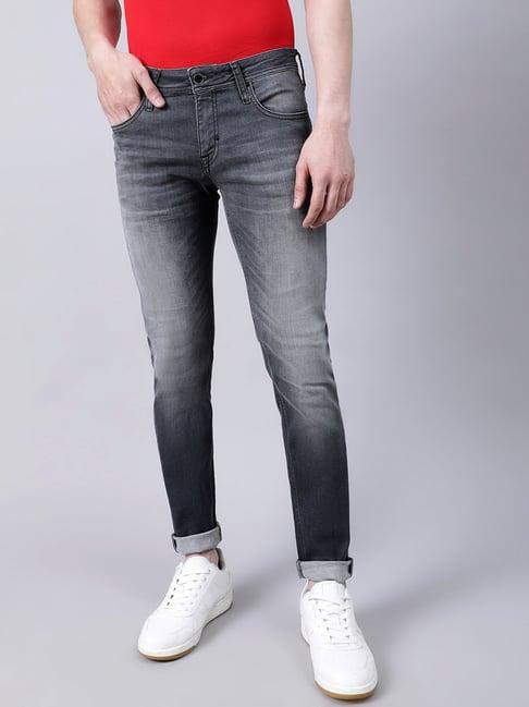 antony morato steel grey tapered fit jeans