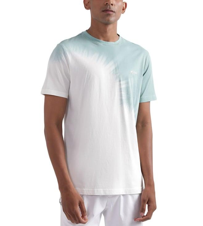 antony morato turquoise tie - dye regular fit t-shirt