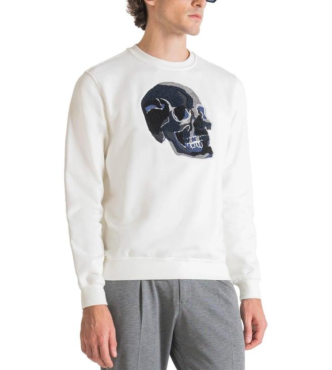 antony morato white regular fit sweatshirt