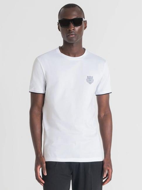 antony morato white slim fit t-shirt