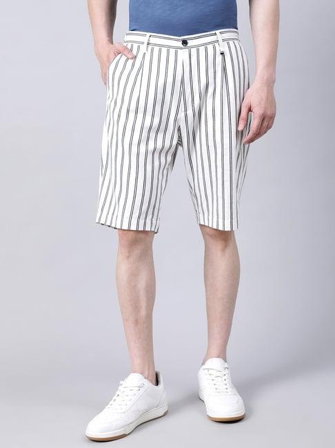 antony morato white striped shorts