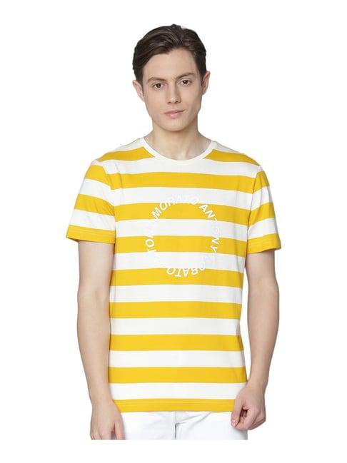 antony morato yellow crew t-shirt