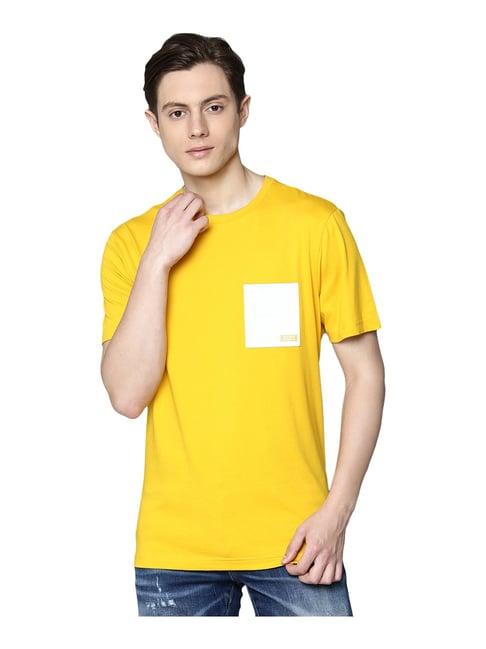 antony morato yellow crew t-shirt